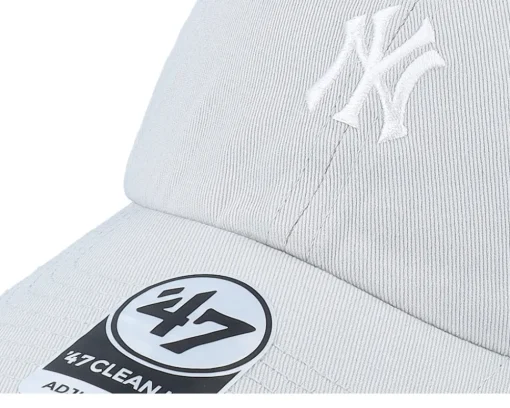 Outlet 47 Brand New York Yankees Base Runner Clean Up Dad Cap - Grey