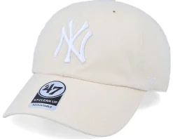 Dad Cap-47 Brand New York Yankees Clean Up Natural/White Adjustable -