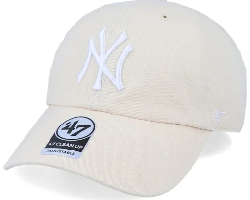 Dad Cap-47 Brand New York Yankees Clean Up Natural/White Adjustable -