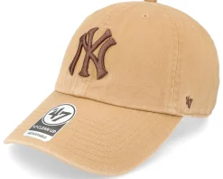 Dad Cap-47 Brand New York Yankees Clean Up Camel Dad Cap - Beige