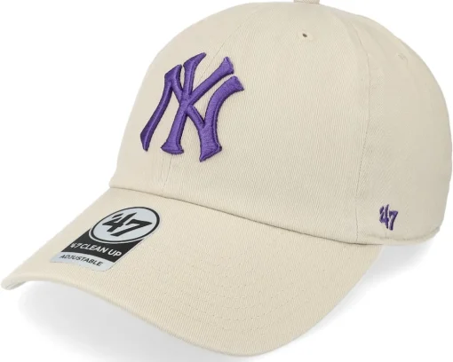 Dad Cap-47 Brand New York Yankees Clean Up Bone Dad/Purple Cap -