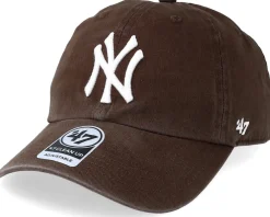 Outlet 47 Brand New York Yankees Clean Up Brown/White Adjustable -