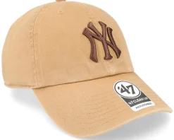 Dad Cap-47 Brand New York Yankees Clean Up Camel Dad Cap - Beige