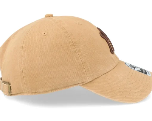 Dad Cap-47 Brand New York Yankees Clean Up Camel Dad Cap - Beige