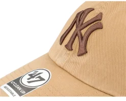 Dad Cap-47 Brand New York Yankees Clean Up Camel Dad Cap - Beige