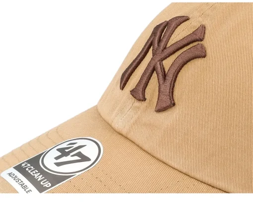 Dad Cap-47 Brand New York Yankees Clean Up Camel Dad Cap - Beige