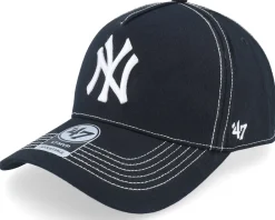 Adjustable-47 Brand New York Yankees Contrast Stitch Mvp Dt /White A-frame Adjustable - Black