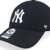 Dad Cap-47 Brand New York Yankees Matte Finish Clean Up Black Dad Cap -