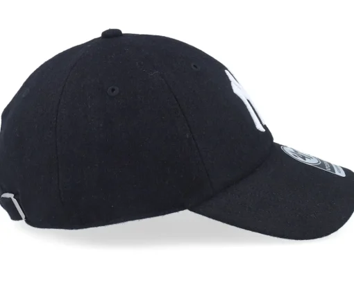 Dad Cap-47 Brand New York Yankees Matte Finish Clean Up Black Dad Cap -