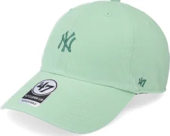 Best 47 Brand New York Yankees MLB Base Runner Clean Up Hemlok Dad Cap - Green