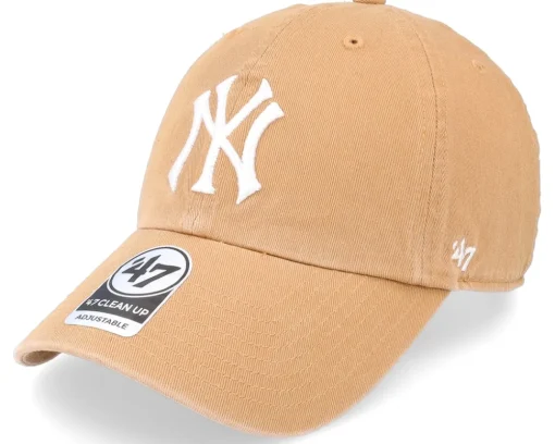 Dad Cap-47 Brand New York Yankees MLB Clean Up Camel Dad Cap -