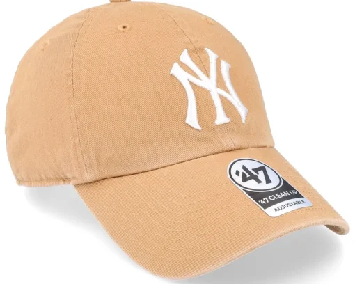 Dad Cap-47 Brand New York Yankees MLB Clean Up Camel Dad Cap -