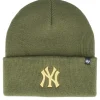 Cuff Beanies-47 Brand New York Yankees MLB Haymaker Sandalwood Cuff - Green