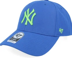 Adjustable-47 Brand New York Yankees MLB Mvp Cap Sonic Blue Dad Cap -