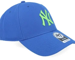 Adjustable-47 Brand New York Yankees MLB Mvp Cap Sonic Blue Dad Cap -