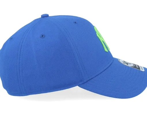 Adjustable-47 Brand New York Yankees MLB Mvp Cap Sonic Blue Dad Cap -