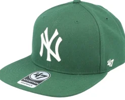 Snapback-47 Brand New York Yankees No Shot Captain Dark Green Snapback -