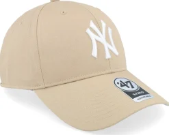 Adjustable-47 Brand New York Yankees Raised Basic Mvp Khaki/White Adjustable -