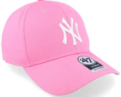 Sale 47 Brand New York Yankees Raised Basic Mvp Rose/White Adjustable - Pink
