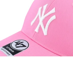 Sale 47 Brand New York Yankees Raised Basic Mvp Rose/White Adjustable - Pink