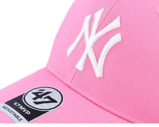 Sale 47 Brand New York Yankees Raised Basic Mvp Rose/White Adjustable - Pink