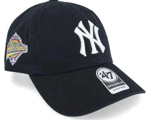 Outlet 47 Brand New York Yankees World Series Double Under Clean Up Dad Cap - Black
