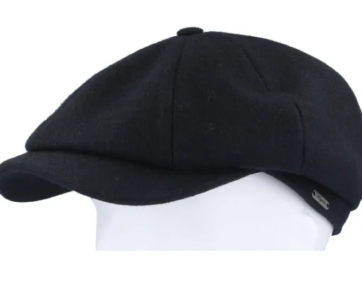 Hot Wigéns Newsboy Classic Cap Black Flat Cap -