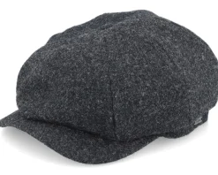 Flat Caps-Wigéns Newsboy Classic Cap Dark Melange Flat Cap - Grey
