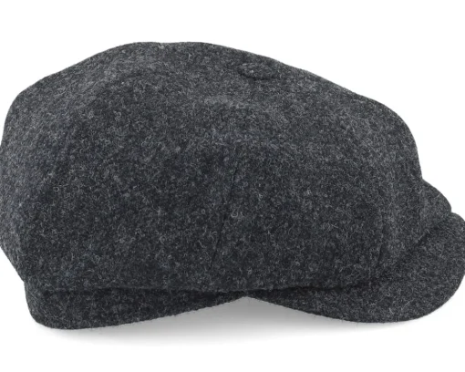 Flat Caps-Wigéns Newsboy Classic Cap Dark Melange Flat Cap - Grey