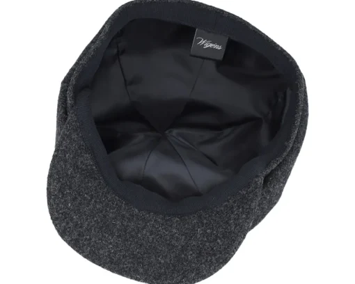 Flat Caps-Wigéns Newsboy Classic Cap Dark Melange Flat Cap - Grey