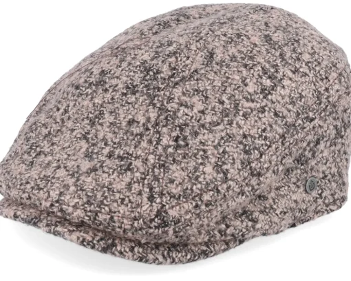 Flat Caps-Upfront Newsboy Hat Pine Bark Flat Cap - Beige