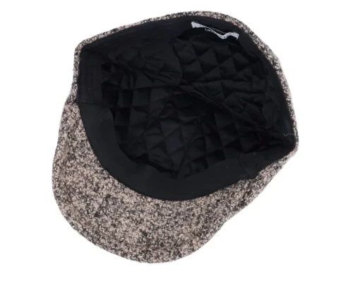 Flat Caps-Upfront Newsboy Hat Pine Bark Flat Cap - Beige