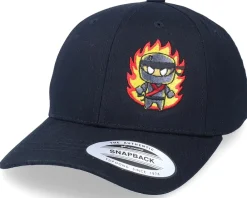 Outlet Kiddo Cap Ninja Fire Fury Black Adjustable -