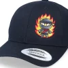 Kids-Kiddo Cap Ninja Fire Fury Black Adjustable -