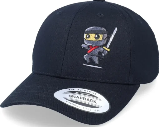 New Kiddo Cap Ninja Silent Sweep Black Adjustable -