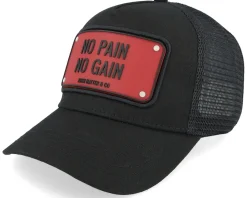 Trucker-John Hatter & Co No Pain No Gain Black A-Frame Trucker -