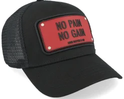 Trucker-John Hatter & Co No Pain No Gain Black A-Frame Trucker -