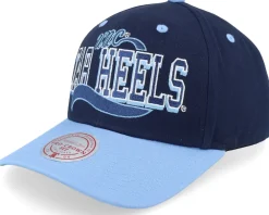 Outlet Mitchell & Ness North Carolina Tar Heels Block Sweep Pro Vintage Navy/Light Adjustable - Blue