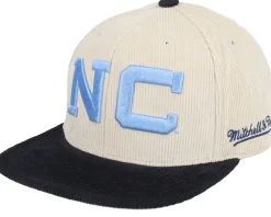 Fitted-Mitchell & Ness North Carolina Tar Heels Team Cord Off White/Black Fitted - Beige