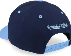 Outlet Mitchell & Ness North Carolina Tar Heels Block Sweep Pro Vintage Navy/Light Adjustable - Blue