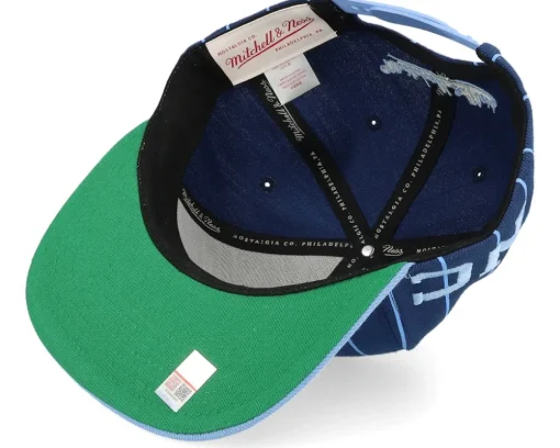 Snapback-Mitchell & Ness North Carolina Tar Heels Team Pin Snapback - Blue