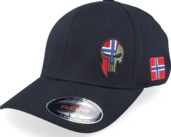 Flexfit-Army Head Norway Army Skull Wooly Combed Flexfit - Black