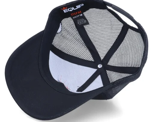 Trucker-Iconic Norway Ripped Flag Patch Oil Rig Black Trucker -