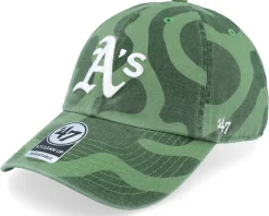 Online 47 Brand Oakland Athletics Free Form Clean Up Fatigue Green/White Dad Cap -