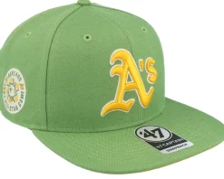 Best 47 Brand Oakland Athletics MLB Sure Shot Under 47 Captain Green Snapback -
