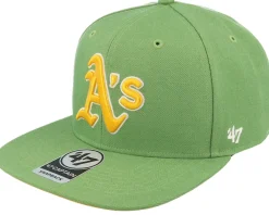 Best 47 Brand Oakland Athletics MLB Sure Shot Under 47 Captain Green Snapback -
