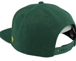 Snapback-47 Brand Oakland Athletics No Shot Script Under Captain Dark Green/Yellow Snapback -