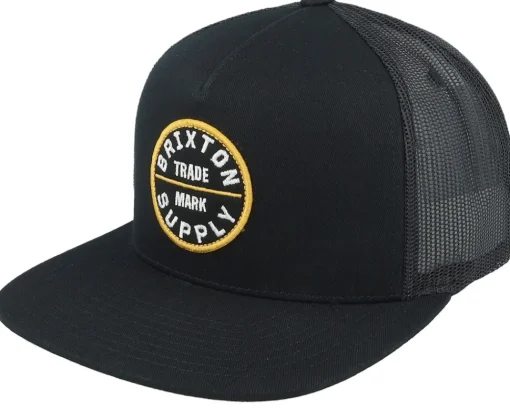 Trucker-Brixton Oath Hat Black/Black Trucker -