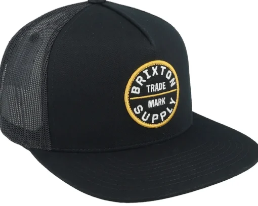 Trucker-Brixton Oath Hat Black/Black Trucker -
