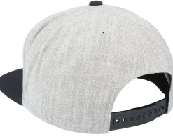 Snapback-Brixton Oath III Light Heather Grey/Black Snapback -